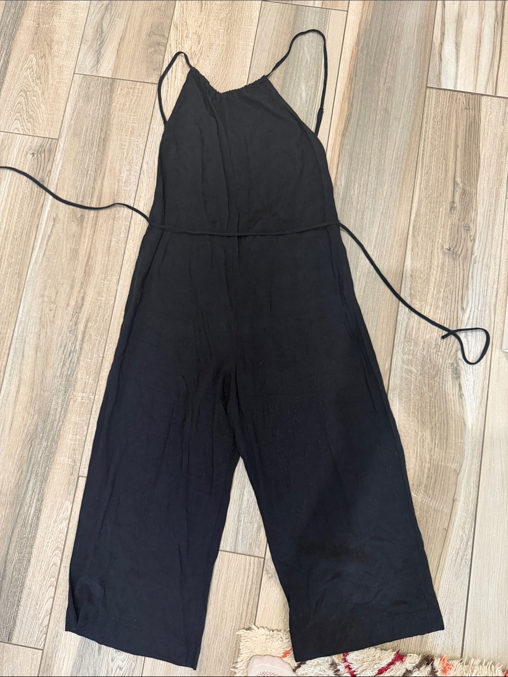 NWT Dance & Marvel Black Spaghetti-Strap Wide-Leg Jumpsuit